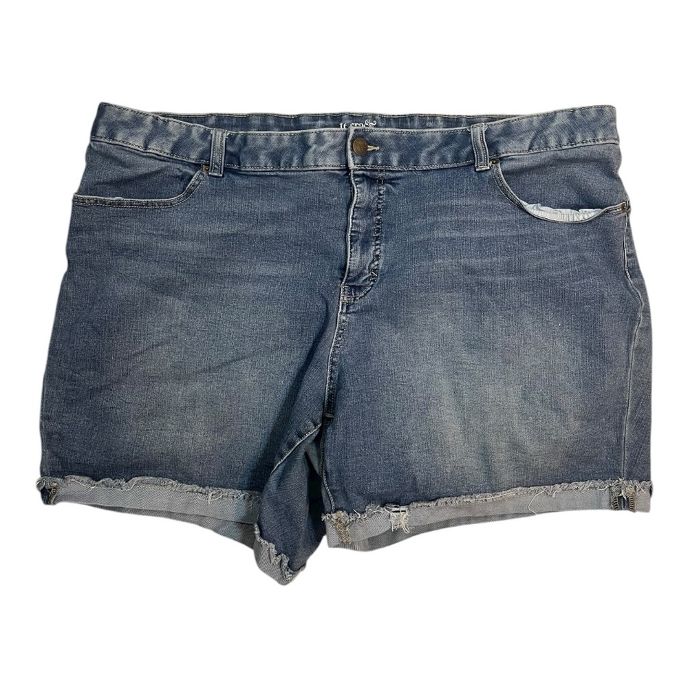 Plus Size Terra & Sky Light Blue Denim Jean Shorts Size 24W